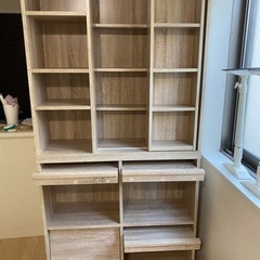 本棚　絵本棚　収納　セパレート　スライド扉　