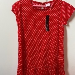 新品　ワンピース　110㎝　水玉　ミニーちゃん　女の子　服　ki...
