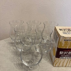 【決まりました！】SUNTORY BEER 贅沢熟成　ビールグラス【6個セット】【未使用】の画像