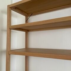 無印良品 廃盤品 オーク材 ユニットシェルフ 5段 基本セット 大