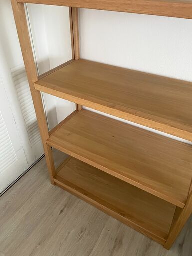 無印良品 廃盤品 オーク材 ユニットシェルフ ５段 基本セット 大