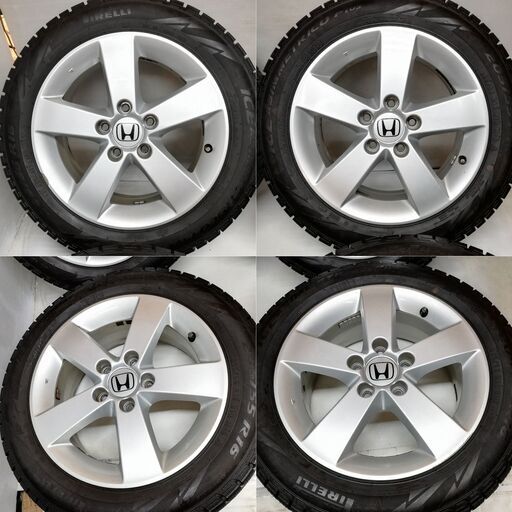 ＜スタッドレス・ホイール 4本＞ 205/55R16 ピレリ 2019年 90%   16x6.5 ホンダ シビック FD1 5H -114.3    ～横浜市旭区 ズーラシア近く～