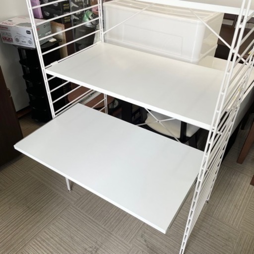 【美品‼️】お洒落♪ 90cm幅ユニットシェルフ ラック 多目的棚 スチール製ホワイト♪