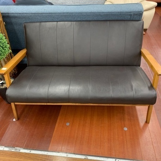 2人掛けソファー　ブラック