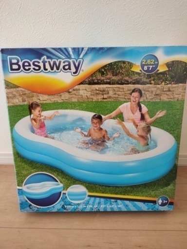 Bestway ベストウェイ 8の字プールファミリー 262×157×46cm 2気室 水位線水量約544L