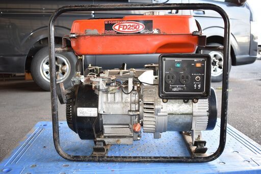 【ジモ取引終了8/6】≪zy591≫不動 MITSUBISHI/ミツビシ Mパワー 発電機/ポータブル ジェネレーター FD250 ガソリン 40730-10