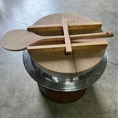 特注 直径約61㌢の大きなアルミ羽釜セット