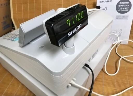 SHARP　レジスター　XE-A407スキャナ付き　中古です　400