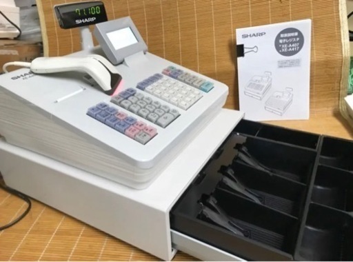 SHARP　レジスター　XE-A407スキャナ付き　中古です　400