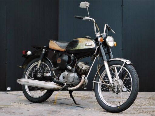 愛媛発★値下 レア 旧車 ブリヂストン90 エンジン キック一発♪ 昭和 国産 ビンテージ レトロ 走行距離18,774km =始動動画有= 現状販売