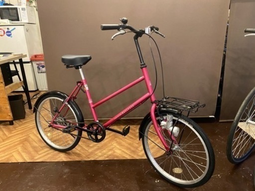【LEDライト】20インチ　ミニベロ　ピンク