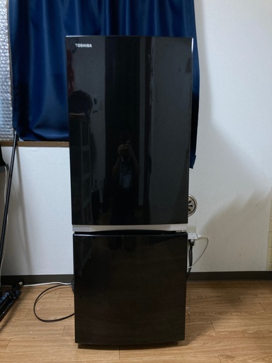 東芝 153L 冷蔵庫 GR-P15BS (K)  メタリックブラック