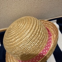子供麦わら帽子52cmの画像