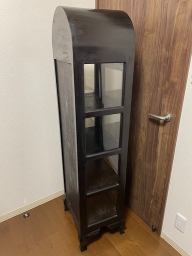 アンティーク調マホガニー　ショーケース　アジアン家具