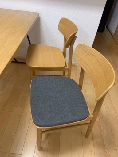 無印良品　ダイニングセット　テーブル　チェア　オーク材