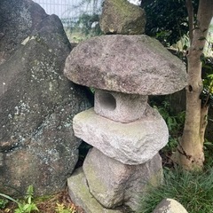 【お取引中】石灯篭、庭石①丸