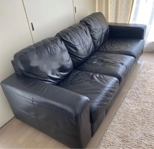 SKOGABY ソファ　3人掛け　美品　本革　今月末までの出品