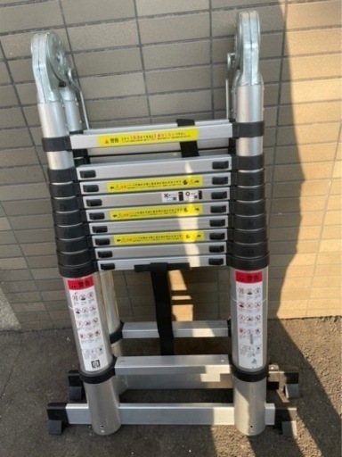 y2063 はしご 伸縮 6.2m ハシゴ 梯子 脚立 足場 折りたたみ 伸縮 はしご兼用脚立 機能 はしご ハシゴ 折りたたみ式 はしご 脚立 足場 軽量 掃除 大掃除 そうじ 雪おろし　脚立 3.1ｍ＋3.1ｍ