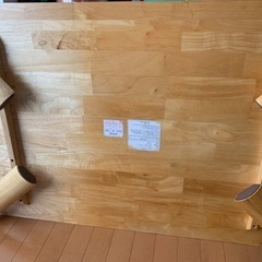 ニトリ　折り畳みテーブル　天然木の画像