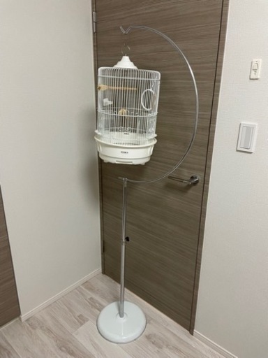 ほぼ未使用美品　HOEI 鳥かご・半月スタンドセット