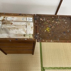 木製の画材ケース　インテリアにの画像
