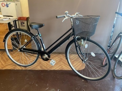 【LEDライト】27インチ　シティサイクル　黒