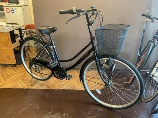 26インチ　6速　ママチャリ　ブラック