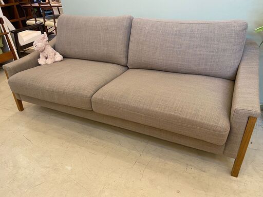 宇都宮でオシャレな家具を探すなら『オトワリバース！』関家具 ソファ 2～2.5P 2～3人掛け ベージュブラウン 中古品