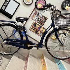 自転車 Sakura Mum 26インチ 変速あり ネイビーブルー【ユーズドユーズ名古屋天白店】 J1991