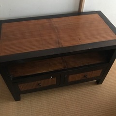 バンブー　引出し付きテレビ台　の画像