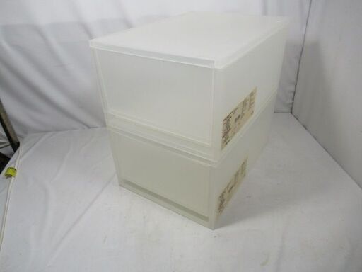 ポリプロピレン/ケース/引出式/深型/収納雑貨/2点セット/良品計画/MUJI/無印良品/中古品/J4343/