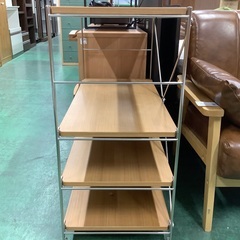 家具ならトレファク吉川店！！ 無印良品 ユニットシェルフ 4段 シミキズ有 ナチュラルの画像
