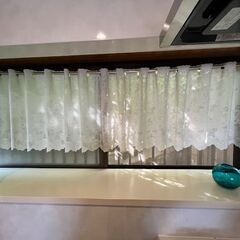 カフェカーテン W120-200cm ポール付き