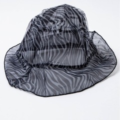 新品未使用　WEGO  リバーシブルシースルーハット　ブラックの画像