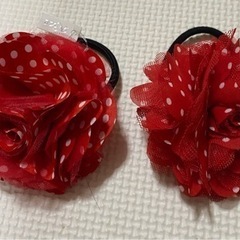 レースドット花　ゴム