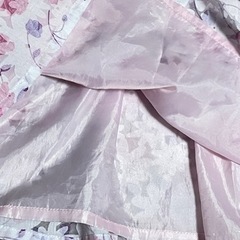 花柄切り替えワンピース　100の画像