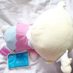 【新品未使用】プリキュア★はぐちゃん★めちゃでかねそべりぬいぐるみ☆HUGっとプリキュアの画像