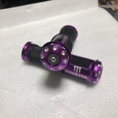 バイク　ハンドルグリップ　パープルの画像