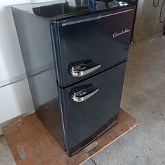 A-Stage　ARD-90LB　レトロ風　２ドア冷蔵庫『美品中...