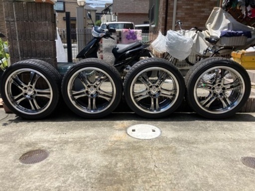 値下げしました。  エスティマ50 19インチアルミタイヤセット