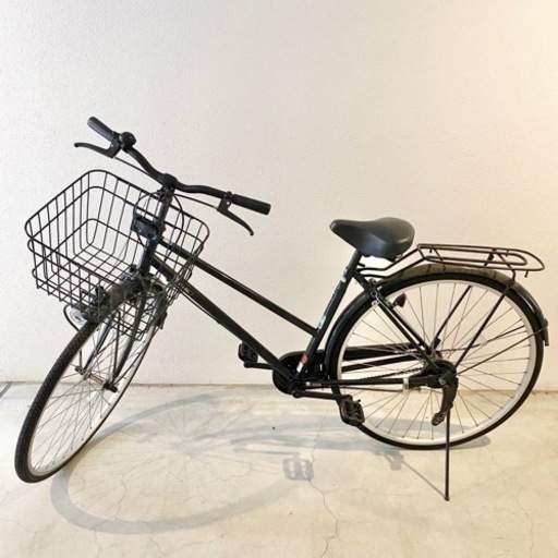 ALFIRK（アルフィルク） シティサイクル ブラック 27インチ カゴ荷台付き 自転車 27インチ ブラック 人気 カゴ付き 荷台付き 激安車・バイク