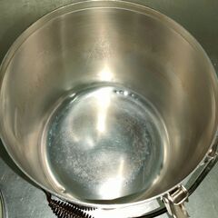  美品！　電磁調理器対応給食缶 21cm　麵ゆで・カレーなど煮物に！の画像