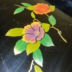 金蒔絵雅山茶花 16.0長手盆の画像