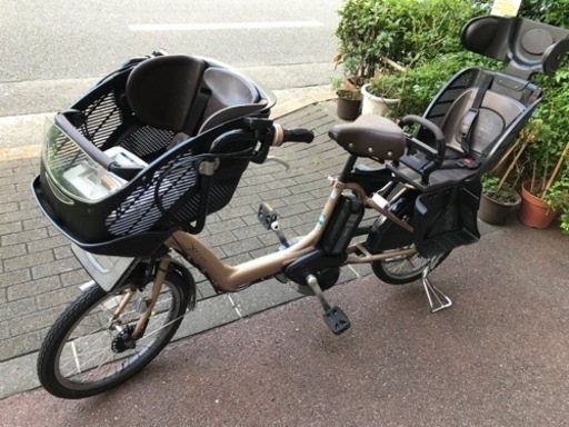 ブリジストン　電動アシスト自転車　前後チャイルドシート付き