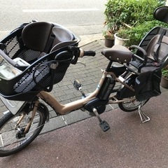 ブリジストン　電動アシスト自転車　前後チャイルドシート付き　