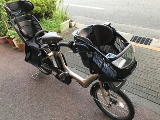 ブリジストン　電動アシスト自転車　前後チャイルドシート付き　