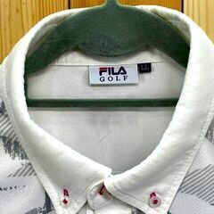 D8　FILA GOLF ホワイトカラーEST 1911　LLサイズ　シャツ　ゴルフ　メンズ　半袖の画像