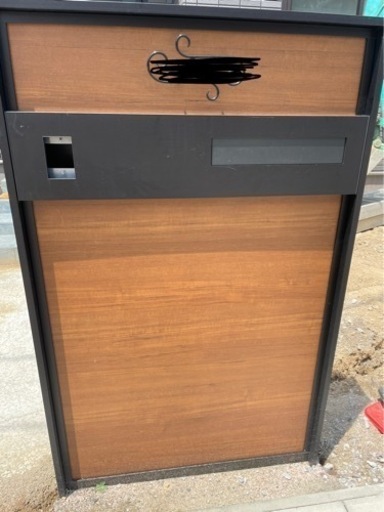 YKKap 機能門柱 ルシアス ウォール1型 照明なしタイプ （防犯錠）セット 正面パネル