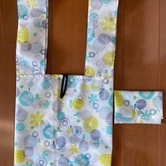 ハンドメイド　広マチエコバッグ　フルーツ柄