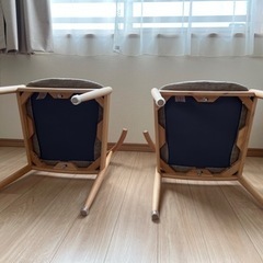 2個セット ニトリ ダイニングチェア NコレクションC-01D NA/DR-BE